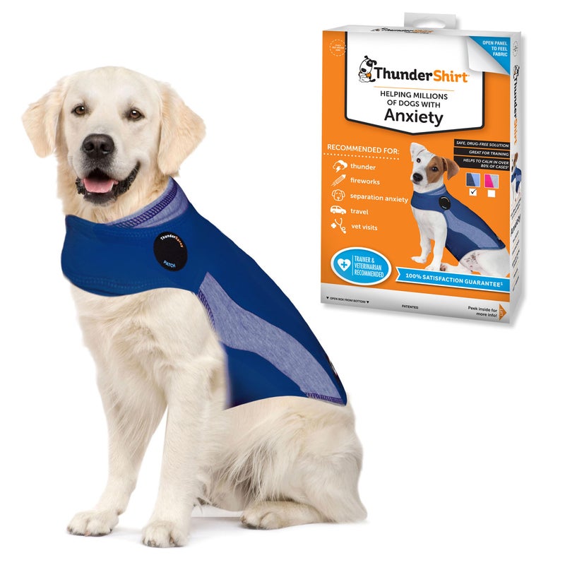 ThunderShirt for Dogs, X Large, Blue Polo - Dog Anxiety Relief Calming Vest - Image 1